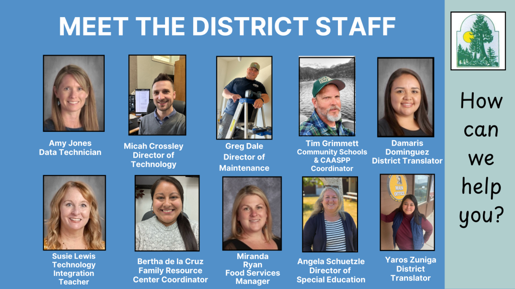 Photos of everyone in the district office